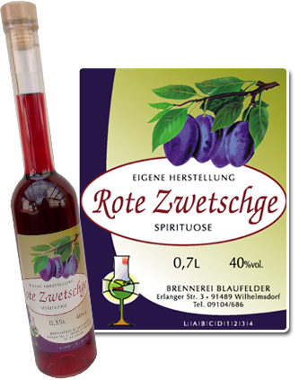 Rote Zwetschge Blaufelder